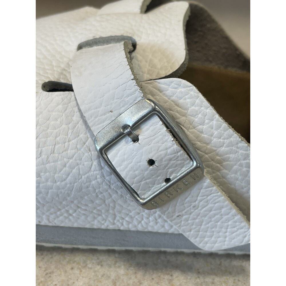 Birkenstock Boston Super Grip White Natural Leather Women’s Size 36/US 5-5.5 - Picture 7 of 14